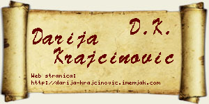 Darija Krajčinović vizit kartica
